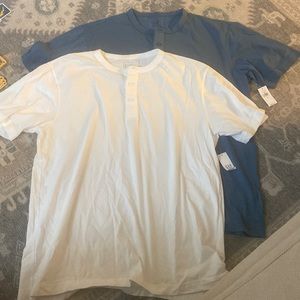 Two Men’s Gap Henley T-shirts